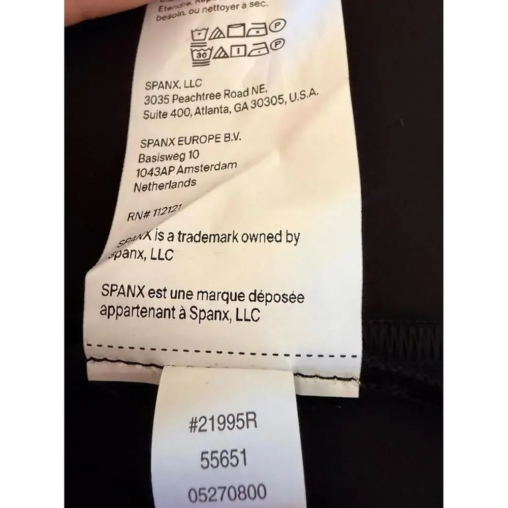 New SPANX Ballet Ponte Long Sleeve Mini Dress In Black Size S $168 - Picture 11 of 11